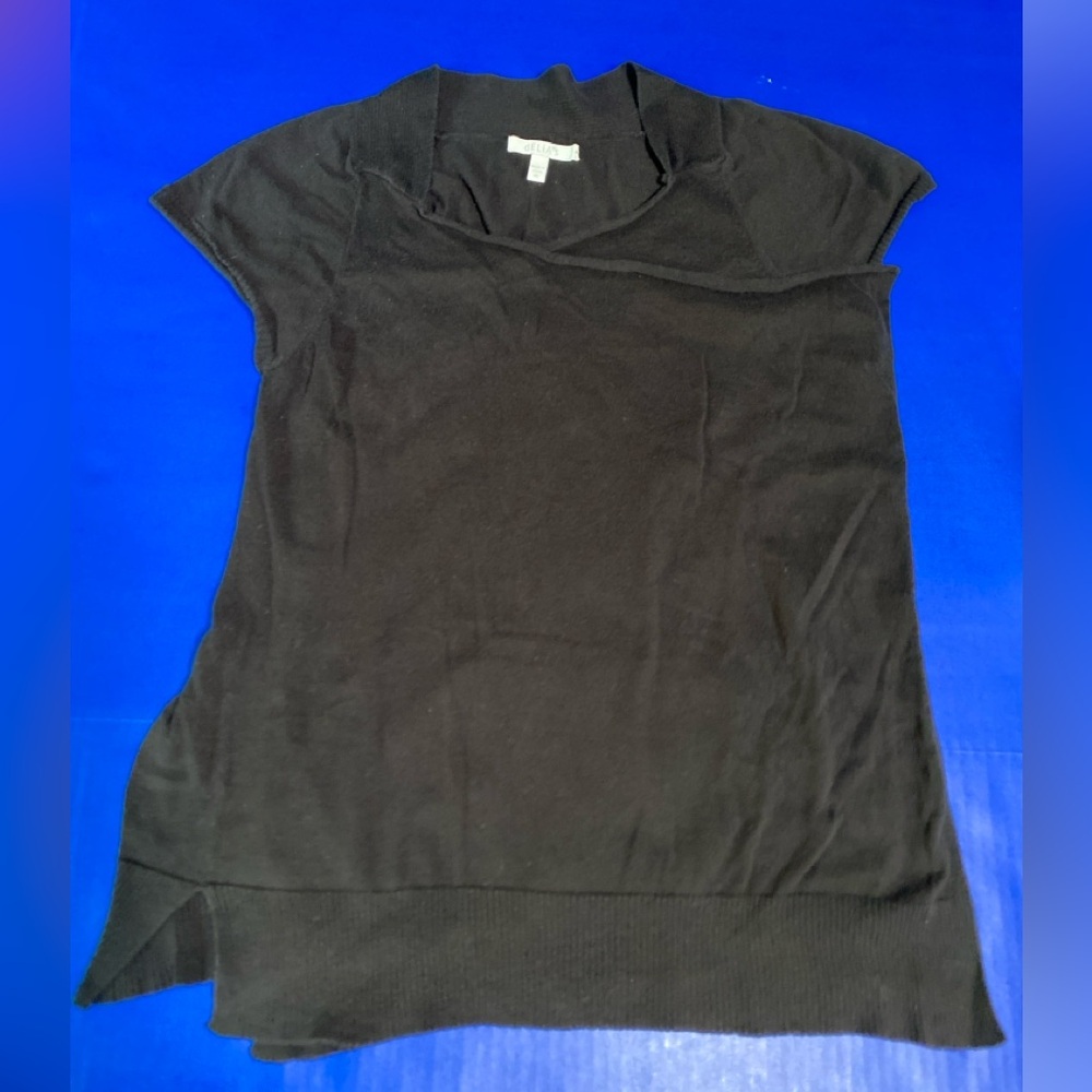 dELiA*s Y2K Black Short Sleeve Knit Wrap Lightweight Top Size XL